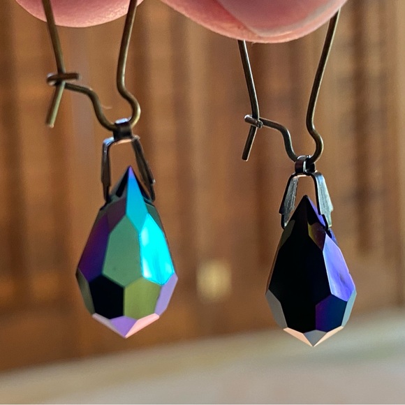 Iridescent Drop Earrings - Picture 4 of 7